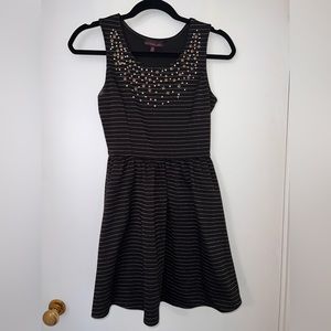 Knit embellished skater dress